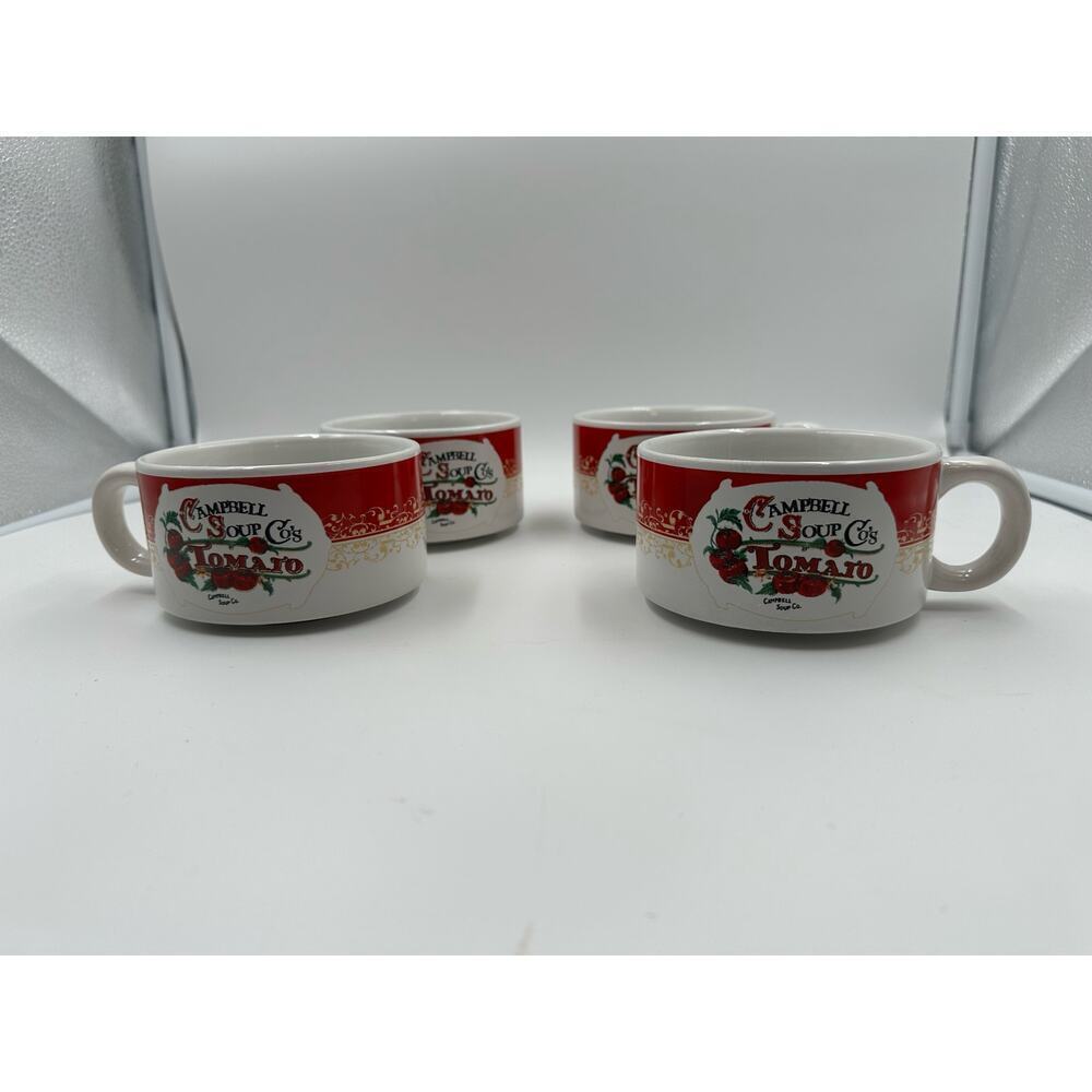 VTG Set of 4 Campbell Soup Tomato Cups circa 2000 - Picture 1 of 3